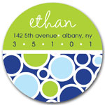 Prints Charming Address Labels - Blue Bubbles
