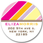 Prints Charming Address Labels - Multi Color Stripes