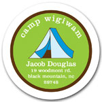 Prints Charming Address Labels - Blue Tent Camp