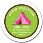 Prints Charming Address Labels - Pink Tent Camp