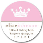 Prints Charming Address Labels - Pink Crown