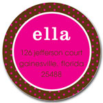 Prints Charming Address Labels - Hot Pink Tiny Dots