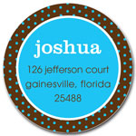 Prints Charming Address Labels - Blue Tiny Dots