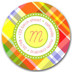 Prints Charming Address Labels - Fun & Bright Multi Color Plaid