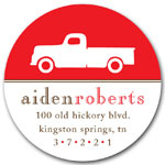 Prints Charming Address Labels - Red Truck