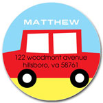 Prints Charming Address Labels - Red Car