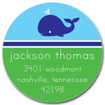 Prints Charming Address Labels - Navy Whale