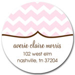 Prints Charming Address Labels - Light Pink Chevron