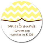 Prints Charming Address Labels - Light Yellow Chevron