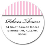Prints Charming Address Labels - Light Pink Elegant Pinstripe