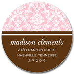 Prints Charming Address Labels - Pink & Brown Delicate Floral