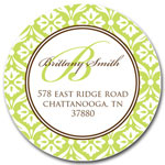 Prints Charming Address Labels - Light Green & White Lace Pattern