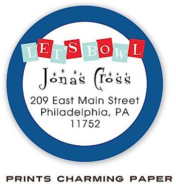 Prints Charming Address Labels - Let's Bowl