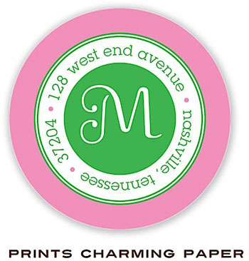 Prints Charming Address Labels - Pink and Green Border Prints Charming Address Labels - Pink and Green Border