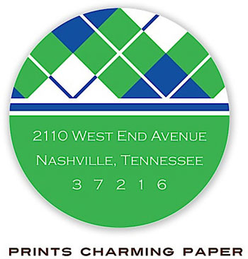 Prints Charming Address Labels - Golf Plaid