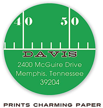 Prints Charming Address Labels - Football Sideline