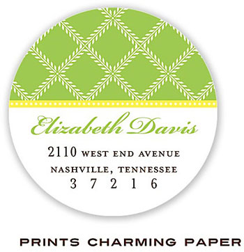 Prints Charming Address Labels - Leaf Lattice Green Prints Charming Address Labels - Leaf Lattice Green
