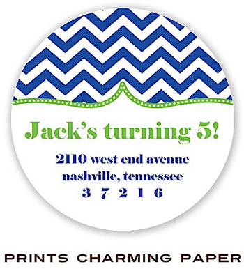 Prints Charming Address Labels - Blue Chevron Prints Charming Address Labels - Blue Chevron