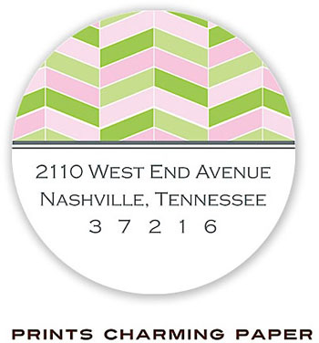 Prints Charming Address Labels - Pink and Green Chevron Mosaic Prints Charming Address Labels - Pink and Green Chevron Mosaic