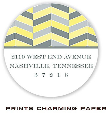 Prints Charming Address Labels - Yellow and Grey Chevron Mosaic Prints Charming Address Labels - Yellow and Grey Chevron Mosaic