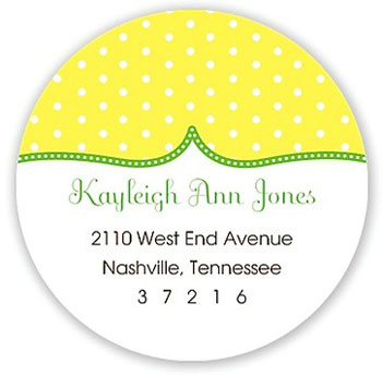 Prints Charming Address Labels - Yellow Dots
