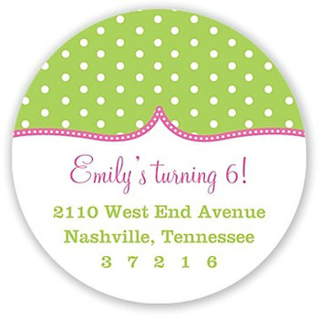 Prints Charming Address Labels - Green Dots Prints Charming Address Labels - Green Dots