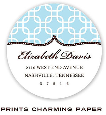 Prints Charming Address Labels - Baby Blue Chain Link Prints Charming Address Labels - Baby Blue Chain Link
