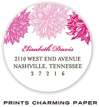 Prints Charming Address Labels - Pink Flower