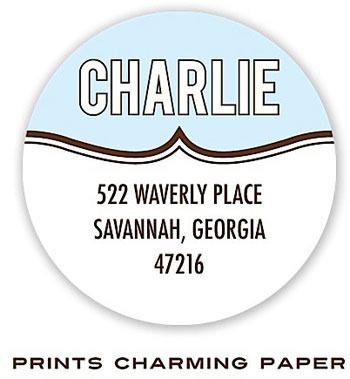 Prints Charming Address Labels - What's Your Name - Blue