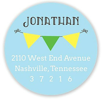 Prints Charming Address Labels - Playful Banner on Blue
