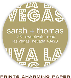 Prints Charming Address Labels - Viva Las Vegas