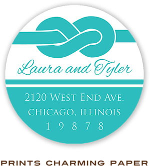 Prints Charming Address Labels - Teal Blue Knot Prints Charming Address Labels - Teal Blue Knot