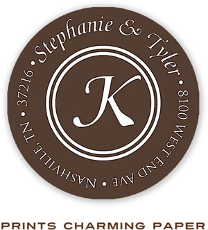 Prints Charming Address Labels - Simply Classic Brown Prints Charming Address Labels - Simply Classic Brown