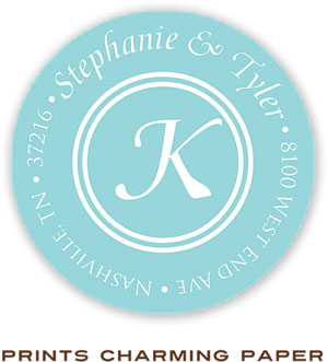 Prints Charming Address Labels - Simply Classic Aqua Prints Charming Address Labels - Simply Classic Aqua
