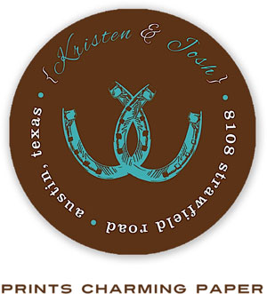 Prints Charming Address Labels - Brown Lucky Horse Shoe Prints Charming Address Labels - Brown Lucky Horse Shoe