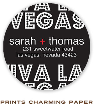 Prints Charming Address Labels - Black Viva Las Vegas Prints Charming Address Labels - Black Viva Las Vegas