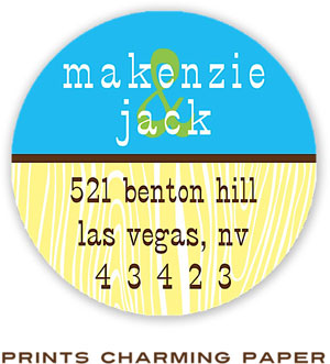 Prints Charming Address Labels - Yellow Wood Grain Prints Charming Address Labels - Yellow Wood Grain