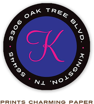 Prints Charming Address Labels - Hot Pink Initial Prints Charming Address Labels - Hot Pink Initial