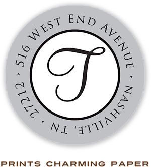 Prints Charming Address Labels - Silver Initial