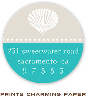 Prints Charming Address Labels - Seashell