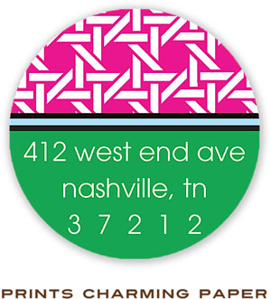 Prints Charming Address Labels - Pink Lattice Prints Charming Address Labels - Pink Lattice