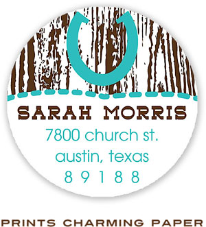 Prints Charming Address Labels - Turquoise Horse Shoe Prints Charming Address Labels - Turquoise Horse Shoe