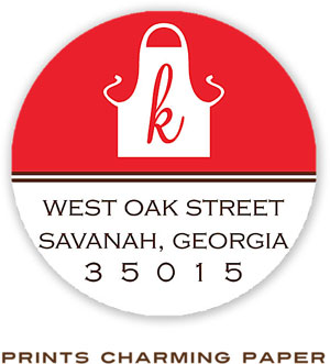 Prints Charming Address Labels - Red Apron Prints Charming Address Labels - Red Apron