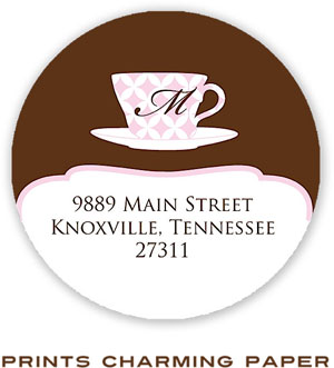 Prints Charming Address Labels - Pink Tea Cup Prints Charming Address Labels - Pink Tea Cup