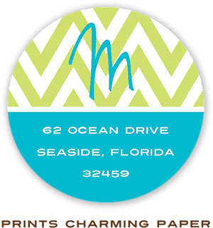 Prints Charming Address Labels - Lime Chevron Prints Charming Address Labels - Lime Chevron