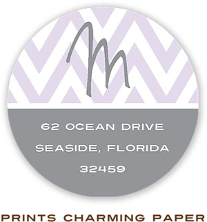 Prints Charming Address Labels - Lilac Chevron