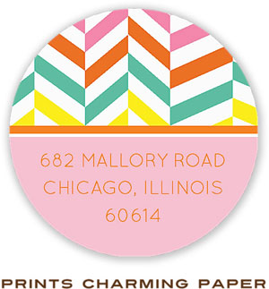 Prints Charming Address Labels - Modern Bright Chevron