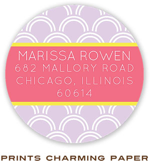 Prints Charming Address Labels - Lilac Stylish Scallop