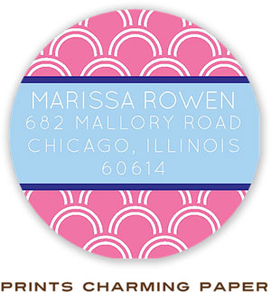 Prints Charming Address Labels - Melon Stylish Scallop