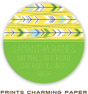 Prints Charming Address Labels - Yellow Arrows